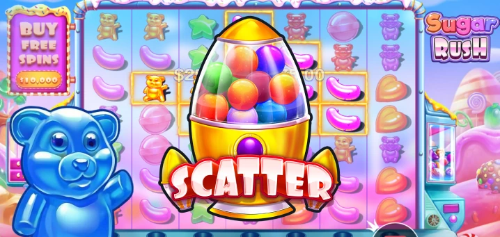 SugarRush scatter symbol with candy egg